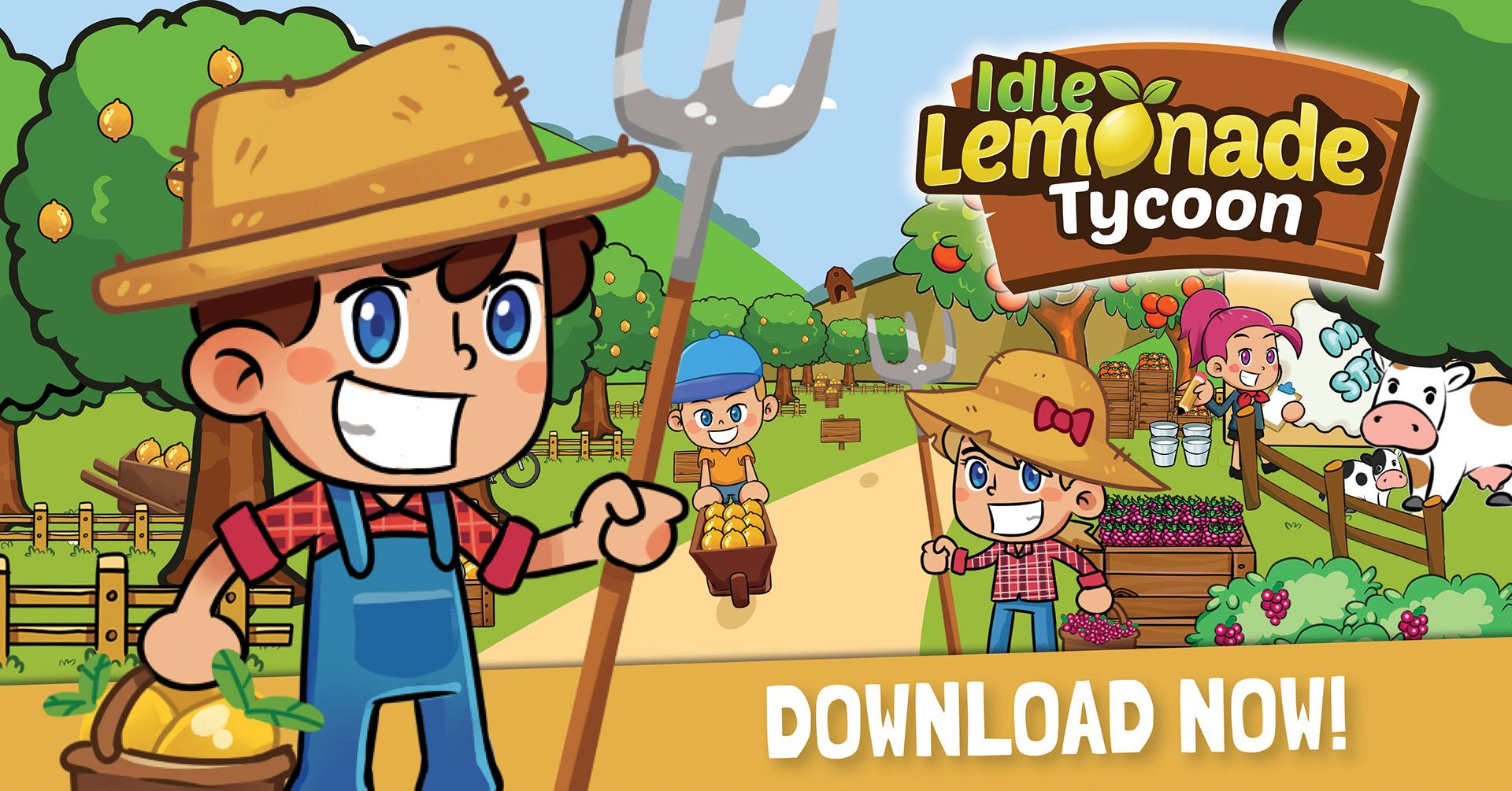 Ad for the mobile game Idle Lemonade Tycoon